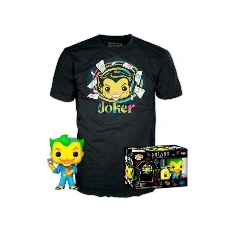 Set camiseta (S) y Funko POP Joker DC Cómics