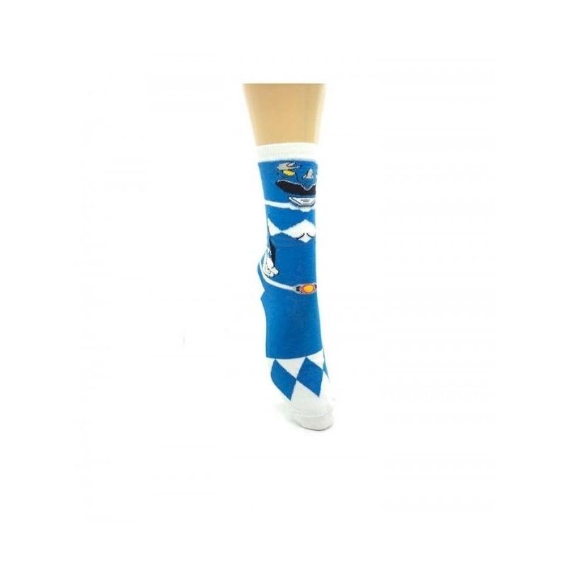 Calcetines largos Power Ranger azul