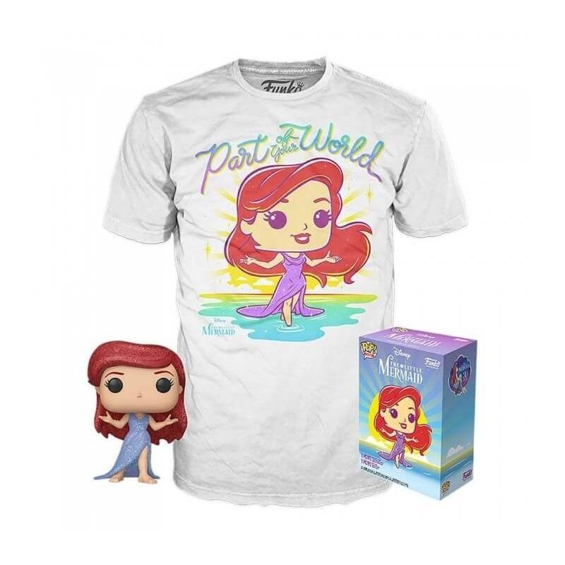 Set Funko POP  y camiseta Ariel La Sirenita Disney Talla S