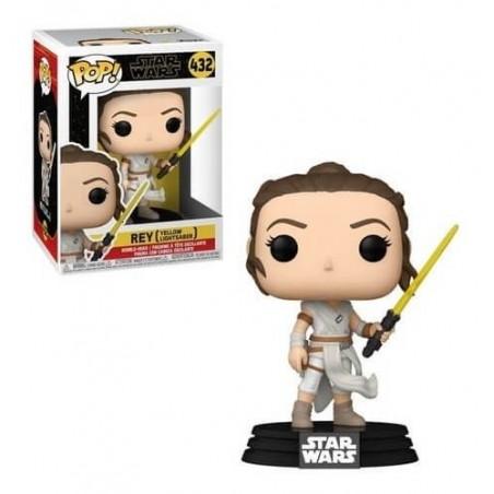 Funko POP Rey con sable láser amarillo 432 Star Wars