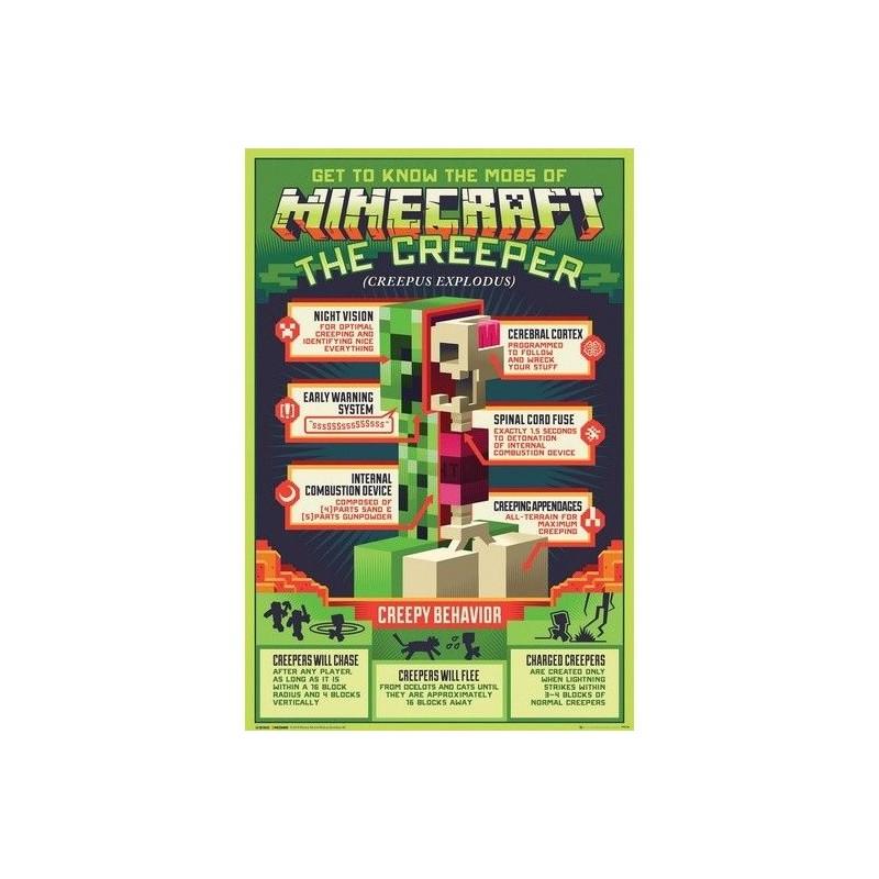 Póster Creeper Behaivor Minecraft