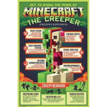 Póster Creeper Behaivor Minecraft