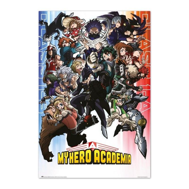 Póster My Hero academia clase 1-A y clase 1-B