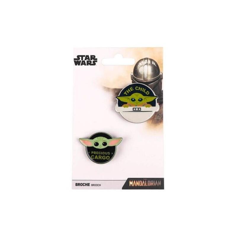 Set 2 pin Baby Yoda The Mandalorian Star Wars