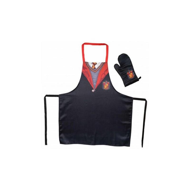 Set Delantal y Manopla Gryffindor Harry Potter