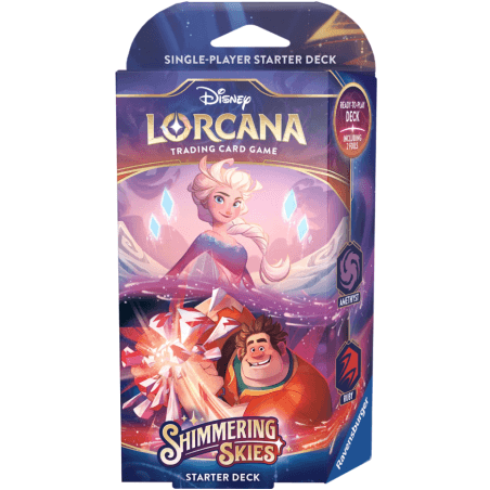 Juego de cartas Starter Deck B Disney Lorcana Shimmering Skies Amethyst & Ruby