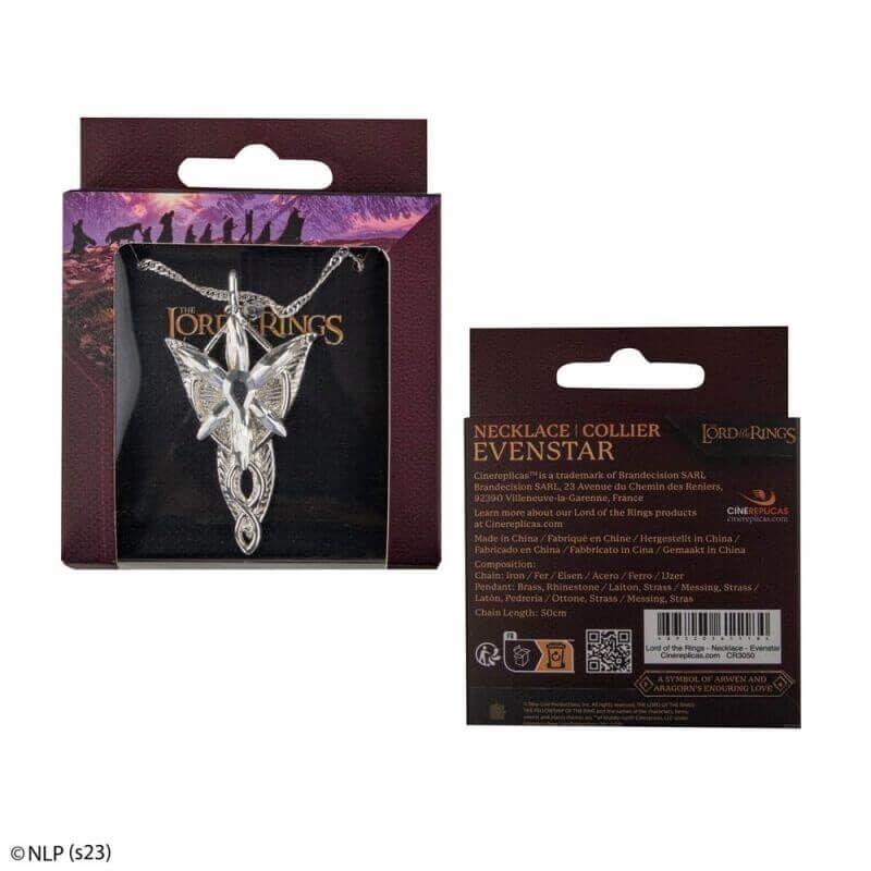 Colgante Arwen "Estrella del Atardecer" hierro, latón y pedrería 50 cm