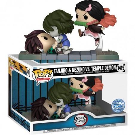 Funko POP Tanjiro y Nezuko vs Temple Demon Exclusive Kimetsu No Yaiba