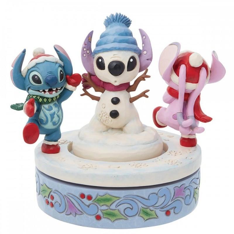 Figura Rotadora Stitch y Ángel Lilo y Stitch 15 cm Enesco