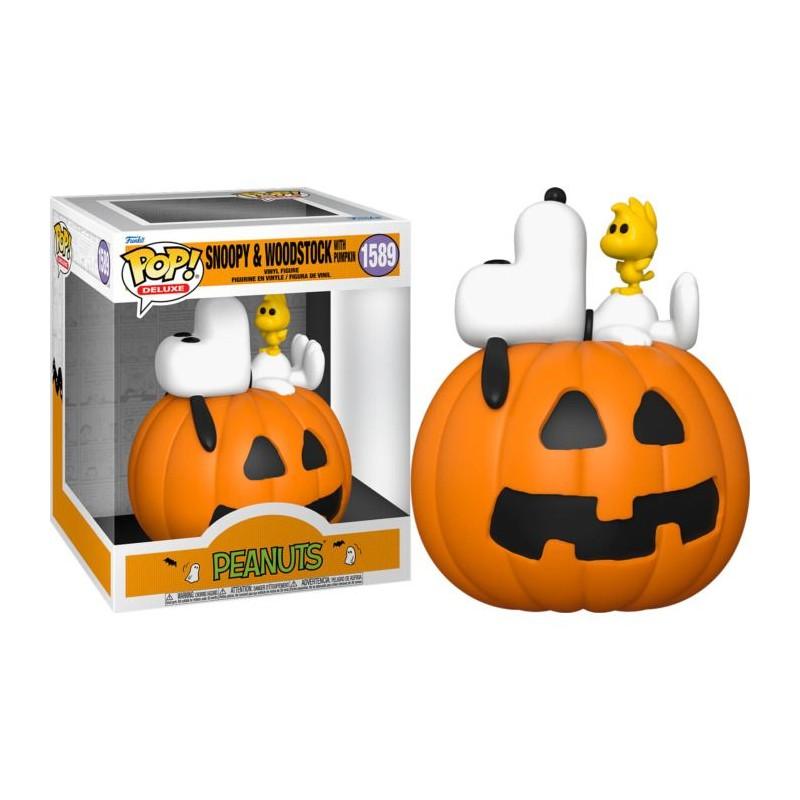 Funko POP Snoopy 1589 & Woodstock with Pumpkin (It's the Great Pumpkin, Charlie Brown) Deluxe