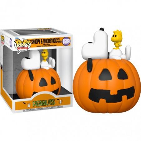Funko POP Snoopy 1589 & Woodstock with Pumpkin (It's the Great Pumpkin, Charlie Brown) Deluxe