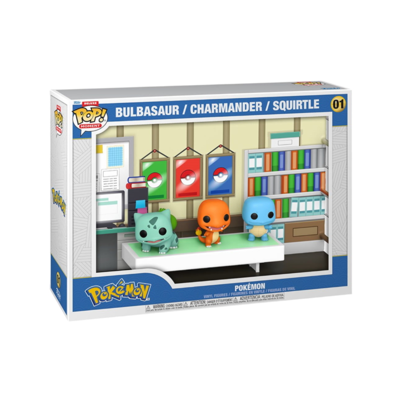 Funko POP Pokémon Iniciales Bulbasaur, Charmander y Squirtle (1996) 01 Pokémon Moment
