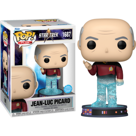Funko POP Jean-Luc Picard sobre la plataforma de transporte 1687 Star Trek