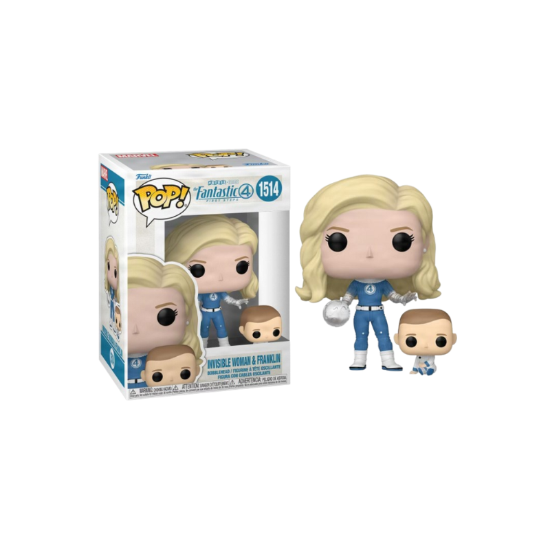 Funko POP Mujer invisble y Franklin 1514 Los Cuatro Fantásticos Primeros Pasos