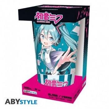 Vaso de cristal largo Miku Hatsune