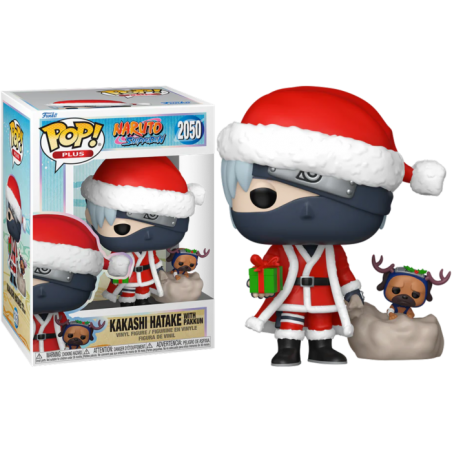 Funko POP Kakashi Hatake con Pakkun Navideño 2050 Naruto