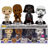 Funko POP Luke Skywalker, Chewbacca, Darth Vader y Stormtrooper Star Wars Pack 4
