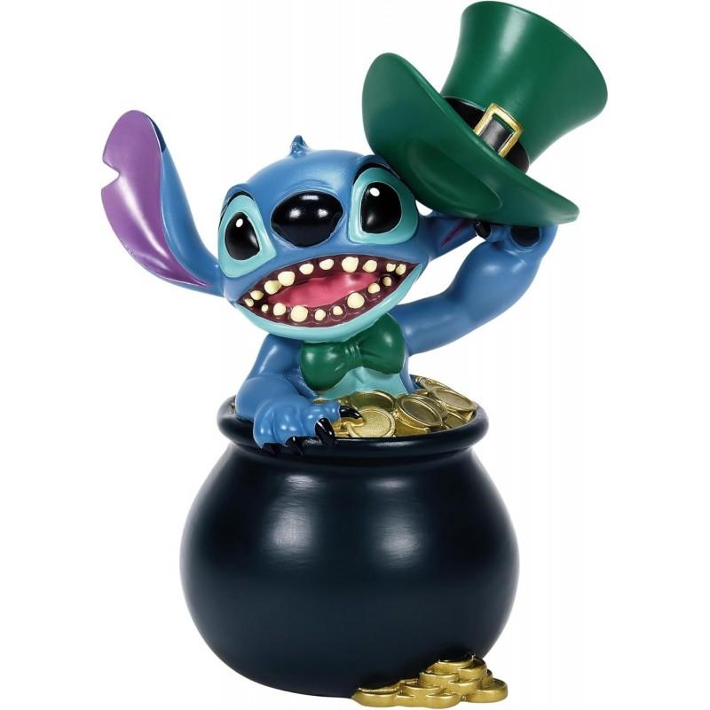 Enesco Disney Showcase Figura dorada de Lilo and Stitch para el Día de San Patricio 15 cm
