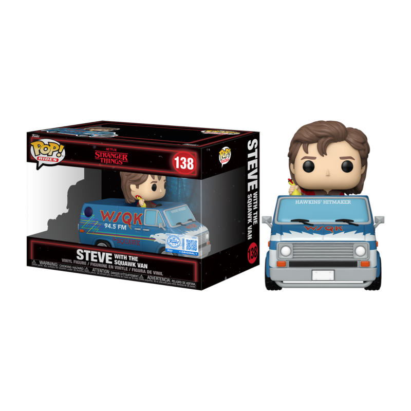 Funko POP Rides Steve Con Furgoneta de Squawk Stranger Things
