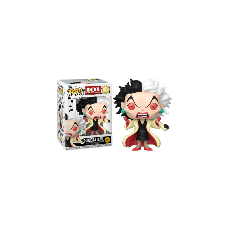Funko POP Cruella de Vil 1663 101 Dálmatas CHASE