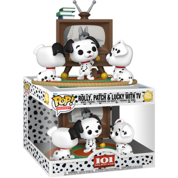 Funko POP Momento Rolly, Patch y Lucky con TV…