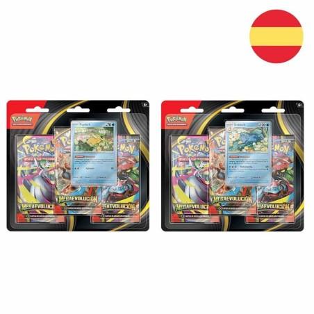Blister juego cartas coleccionables 3 sobres refuerzo Mega Evolucion Pokemon español surtido