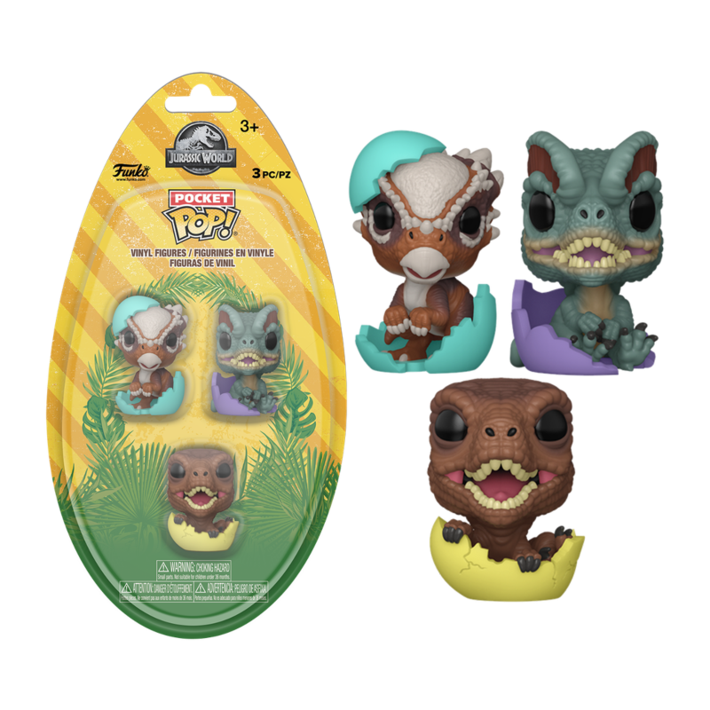 Funko POP pack 3 Velociraptor Hatchling Jurassic Park