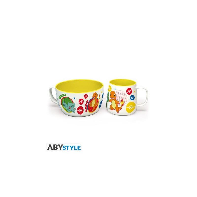 Set De Desayuno Bol y Taza Pokémon Iniciales de Kanto