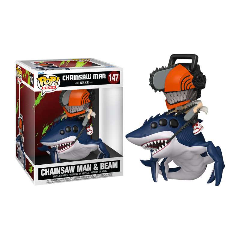 Funko POP Ride (Deluxe) Chainsaw Man & Beam 147 Chainsaw Man
